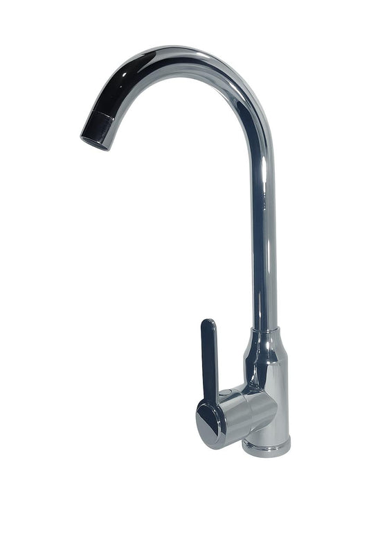 LLAVE LAVAPLATOS SENCILLA
•CUERPO Y CUELLO EN ABS
•MANIJA TIPO PALANCA
•CUELLO CISNE
•CROMADA