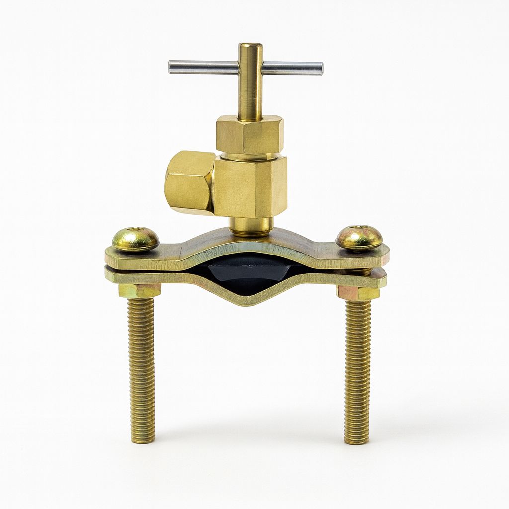 Llave Galápago 1/4 en Bronce para Filtros de Nevera